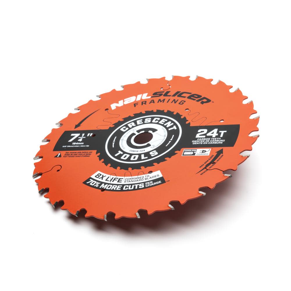 7-1/4 x 24-Tooth NailSlicer™ Framing Circular Saw Blade ; 3 Pack