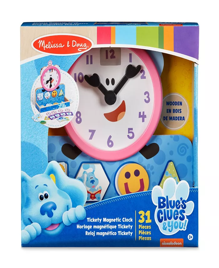 Melissa and Doug Blues Clues You Tickety Tock Magnetic Clock  31 Piece