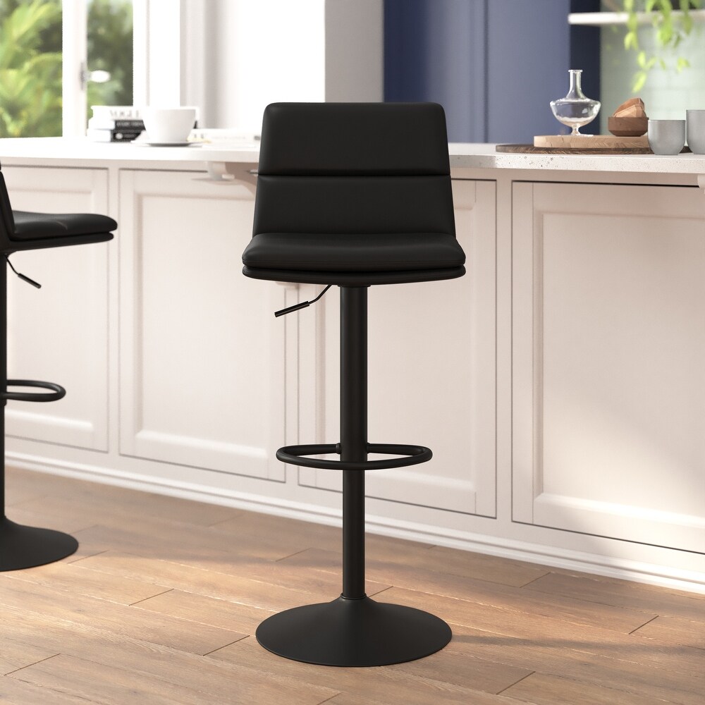 Set of 2 Commercial Armless Adjustable Height Barstools