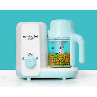 NutriBullet 16 oz. 2 Speed Baby Streamer and Blender White and Blue NBY50200