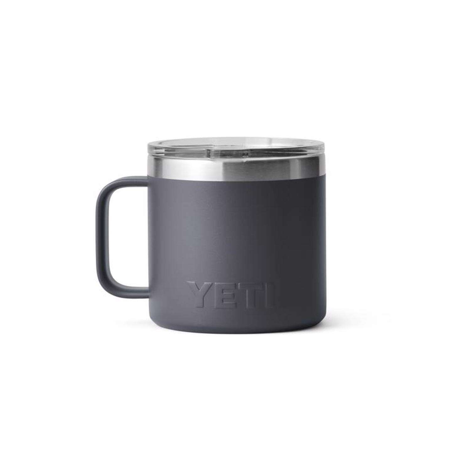 YETI Rambler 14 oz Charcoal BPA Free Mug with MagSlider Lid