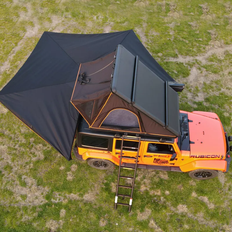 Custom Outdoor Camping Freestanding Awning 4x4 Car Roof Side Awning 270 Degree Foxwing Awning