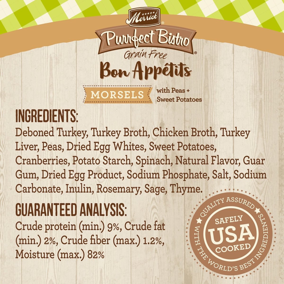 Merrick Purrfect Bistro Bon Appetits Grain-Free Turkey Recipe Morsels in Gravy Adult Cat Food Pouches