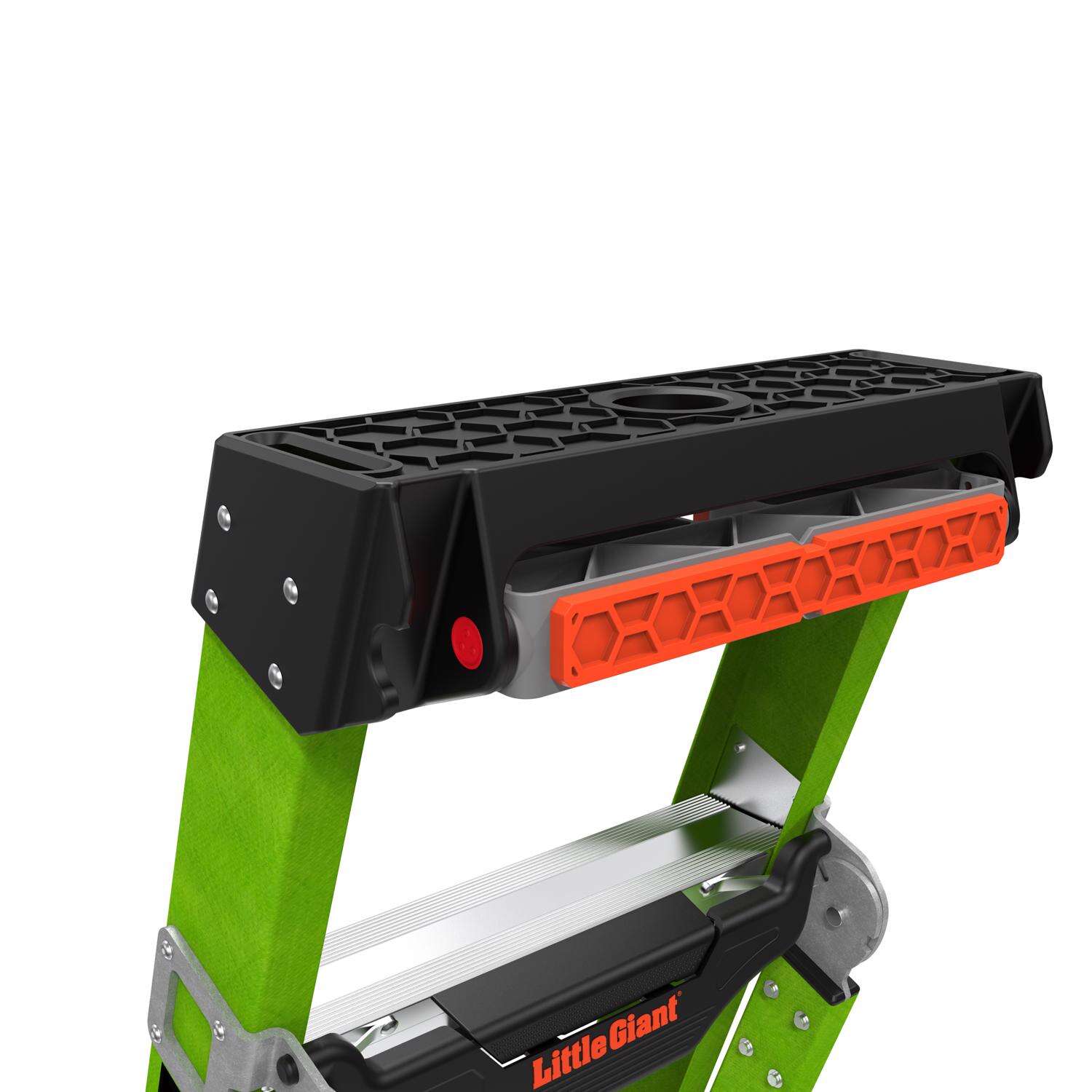 Little Giant 8 ft. H Fiberglass Step Ladder Type IAA 375 lb. capacity
