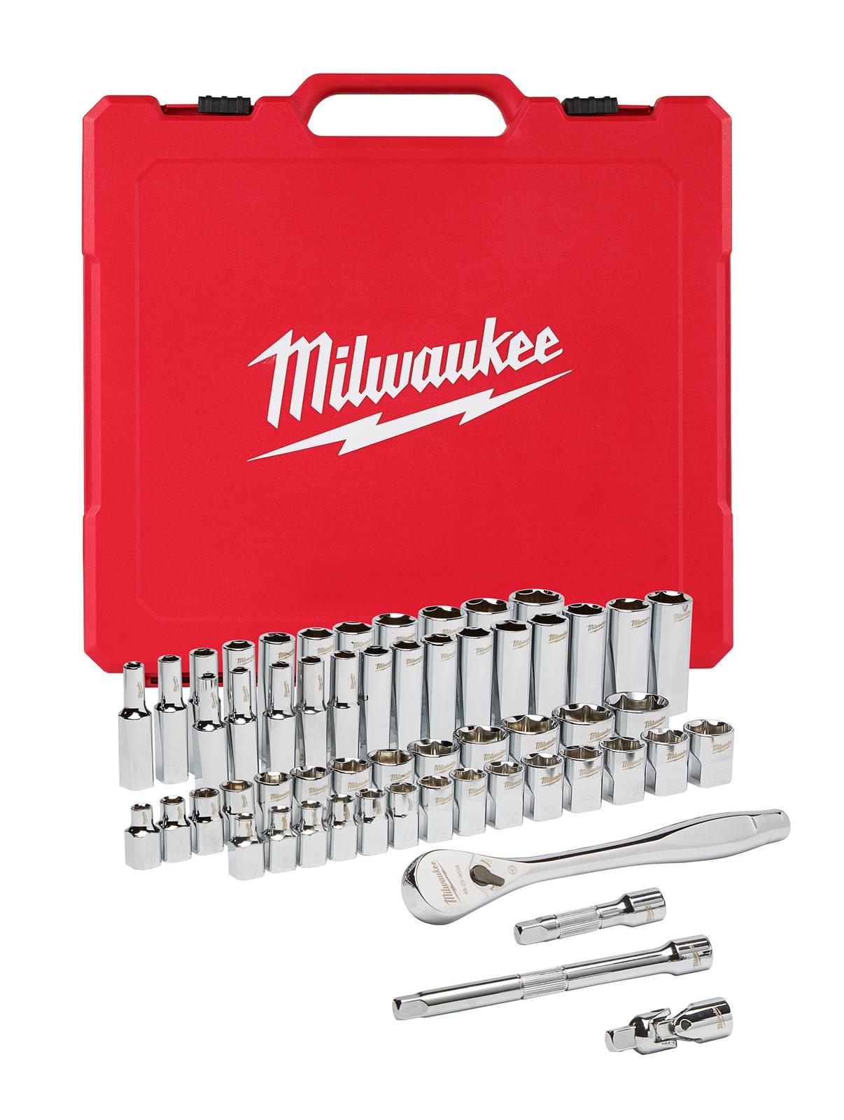 Milwaukee Tool 48-22-9008 Milwaukee 56-Piece Ratchet and Socket Sets