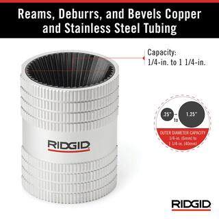 RIDGID 223S 14 in.-1-14 in. InnerOuter Copper and Stainless Steel Tubing and Pipe Reamer Tubing Tool for Multilayer Cutting 29983