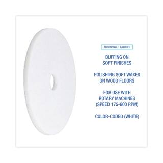 Boardwalk Polishing Floor Pads 20 in. Dia White (5-Carton) BWK4020WHI