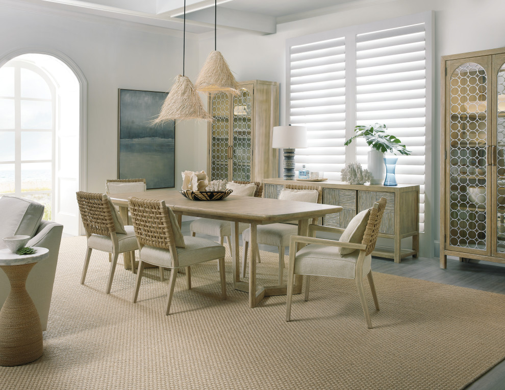 Surfrider Woven Back Arm Chair   Beach Style   Dining Chairs   by Hooker Furniture  Houzz