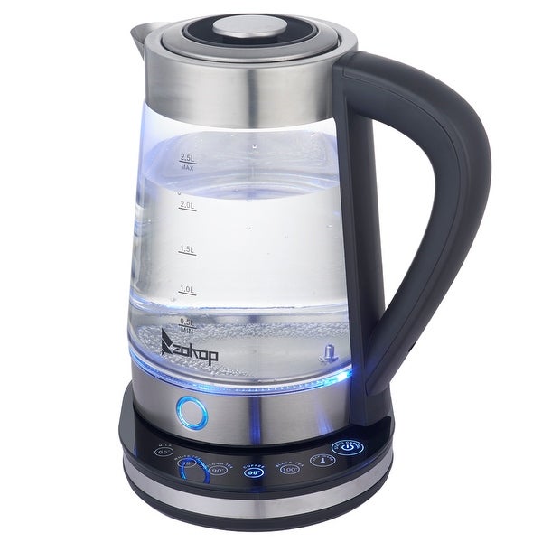 ZOKOP HD-2005D 110V 1500W 2.5L Blue Glass Electric Kettle with Filter - - 32335981