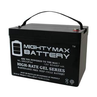 MIGHTY MAX BATTERY 12V Group 34 Replacement Battery For Permobil M300 PS Wheelchair MAX3532918