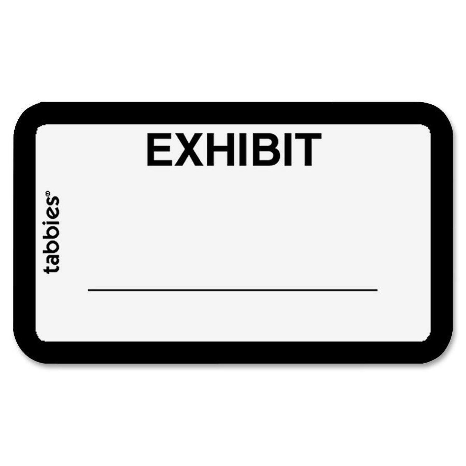 Color-coded Legal Exhibit Labels by TABBIES TAB58092