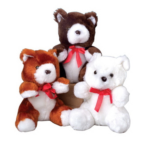 U.S. Toy SB321 Stuffed Teddy Bears with Red Ribbon...