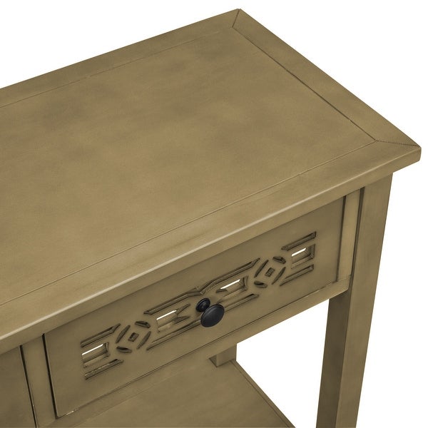 Classic Console Table with Hollow-out Decoration