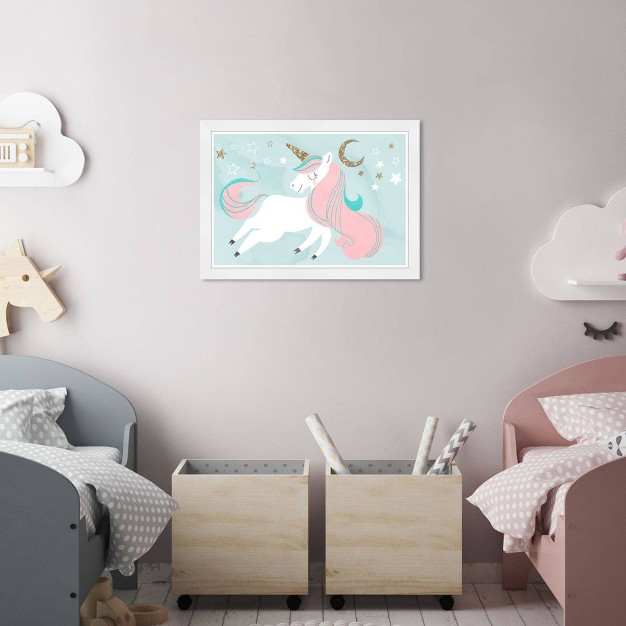 X 15 quot Unicorn And The Moon Fantasy And Sci fi Framed Art Print Wynwood Studio