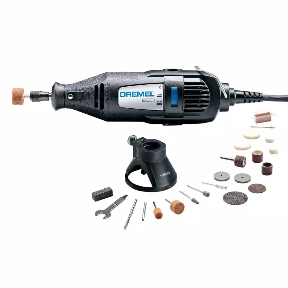 Dremel 200 Series 1.14 Amp Dual Speed Corded Rotary Tool Kit with 21 Accessories and 1 Attachment and#8211; XDC Depot