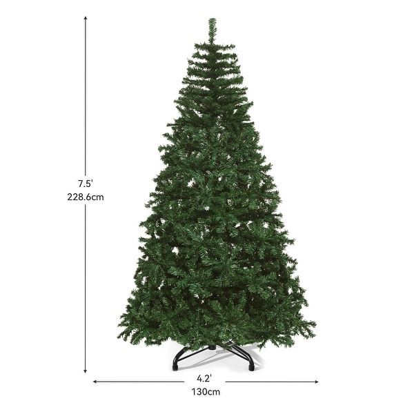 6/7.5Ft PreLit Spruce Christmas Tree，Artificial Xmas Tree with 880 Branch Tips and 250 Lights for Home