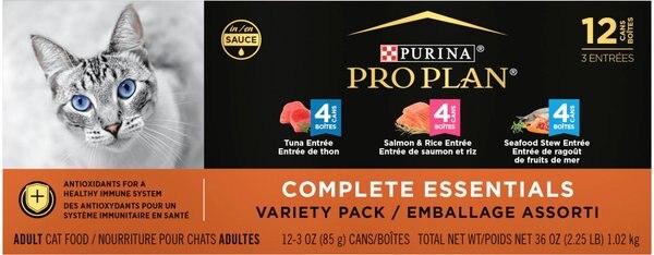 Purina Pro Plan Seafood Favorites Variety Pack Canned Cat Food