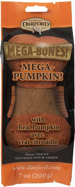 Darford Mega Pumpkin Bone Dog Treat， 1 count