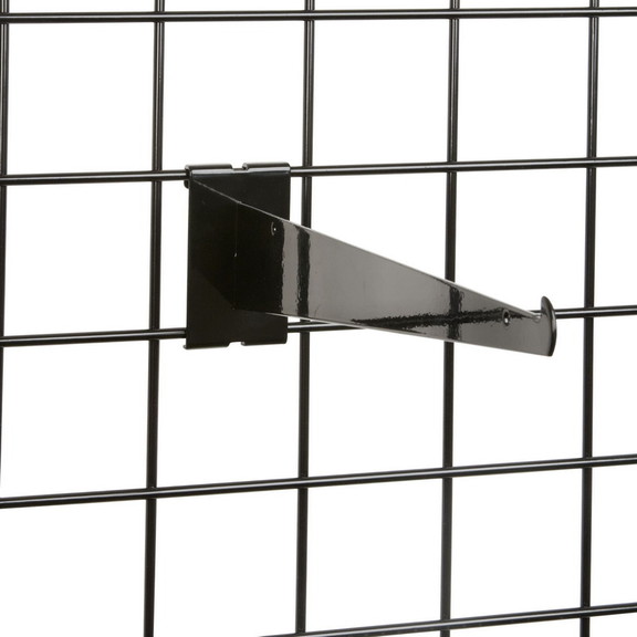 Econoco Shelf Brackets For Grid Panel Black