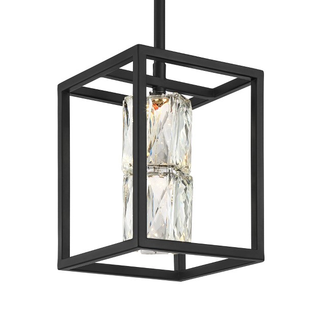 Wide Modern Led Open Cage Crystal Fixture For Kitchen Island Dining Room