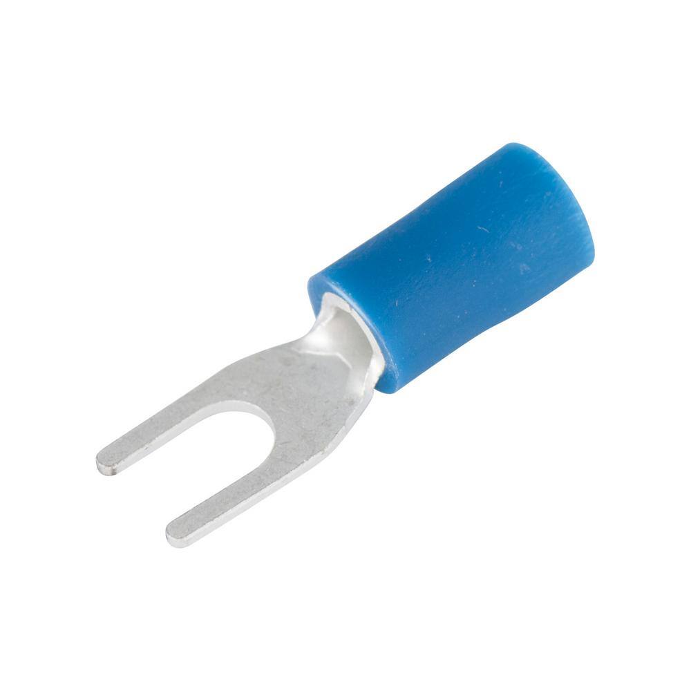 Gardner Bender 16 14 AWG 4-6 Stud Size Blue Vinyl-Insulated Spade Terminals (75-Pack) 75-113