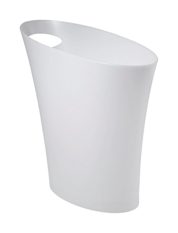 WASTEBASKET SKINNY WHT