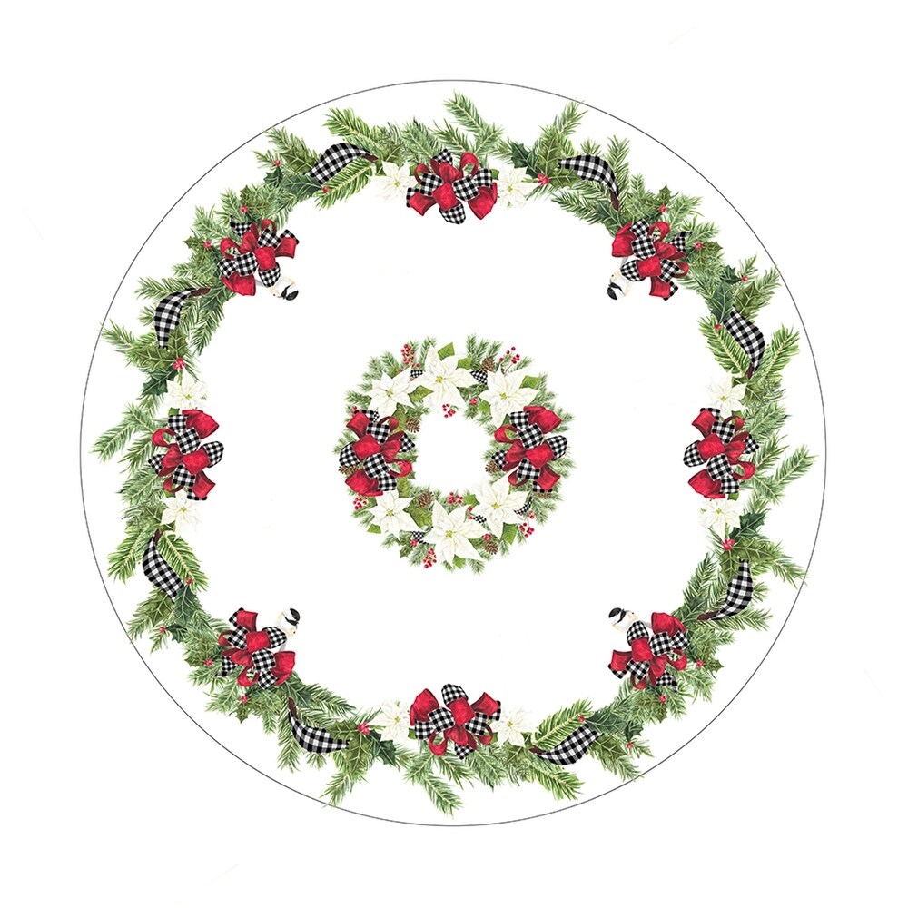 Christmas Trimmings Tablecloth 70 Round