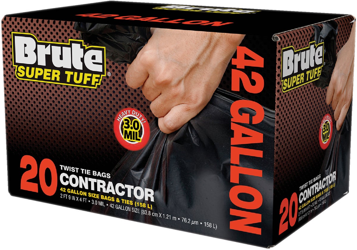 Brute Super Tuff Contractor Trash Bag 42 Gal. Black