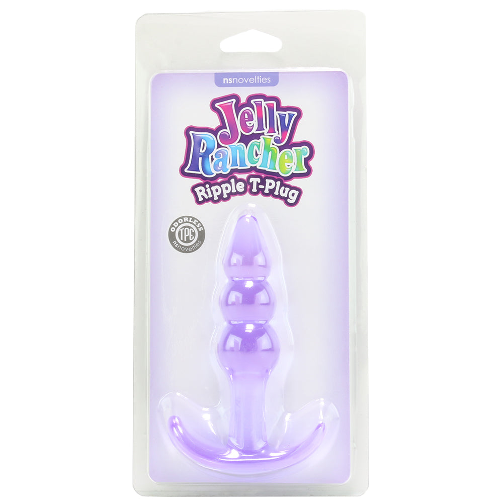 Jelly Rancher Ripple T Butt Plug in Purple