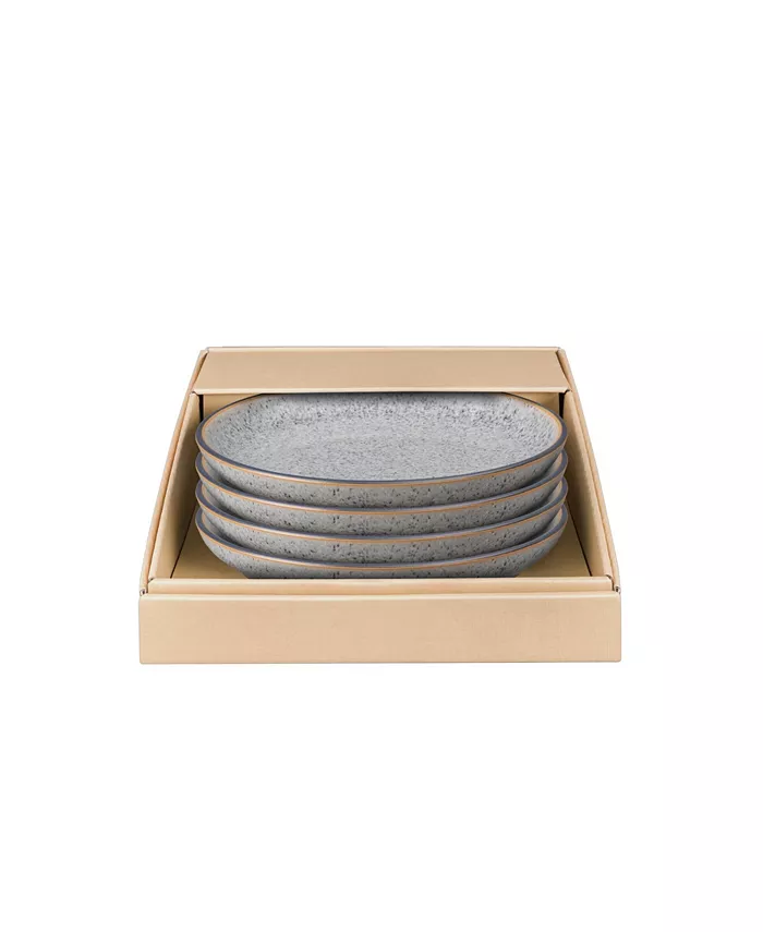 Denby Studio Craft Grey 4 Piece Small Coupe Plate Set