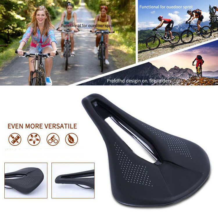 Yg bs7carbon Bicycle Saddle OEM MTB Road Bike Saddles Mountain Bike Racing Seat PU Soft Cycle Cushion Bicycle Accessories Black