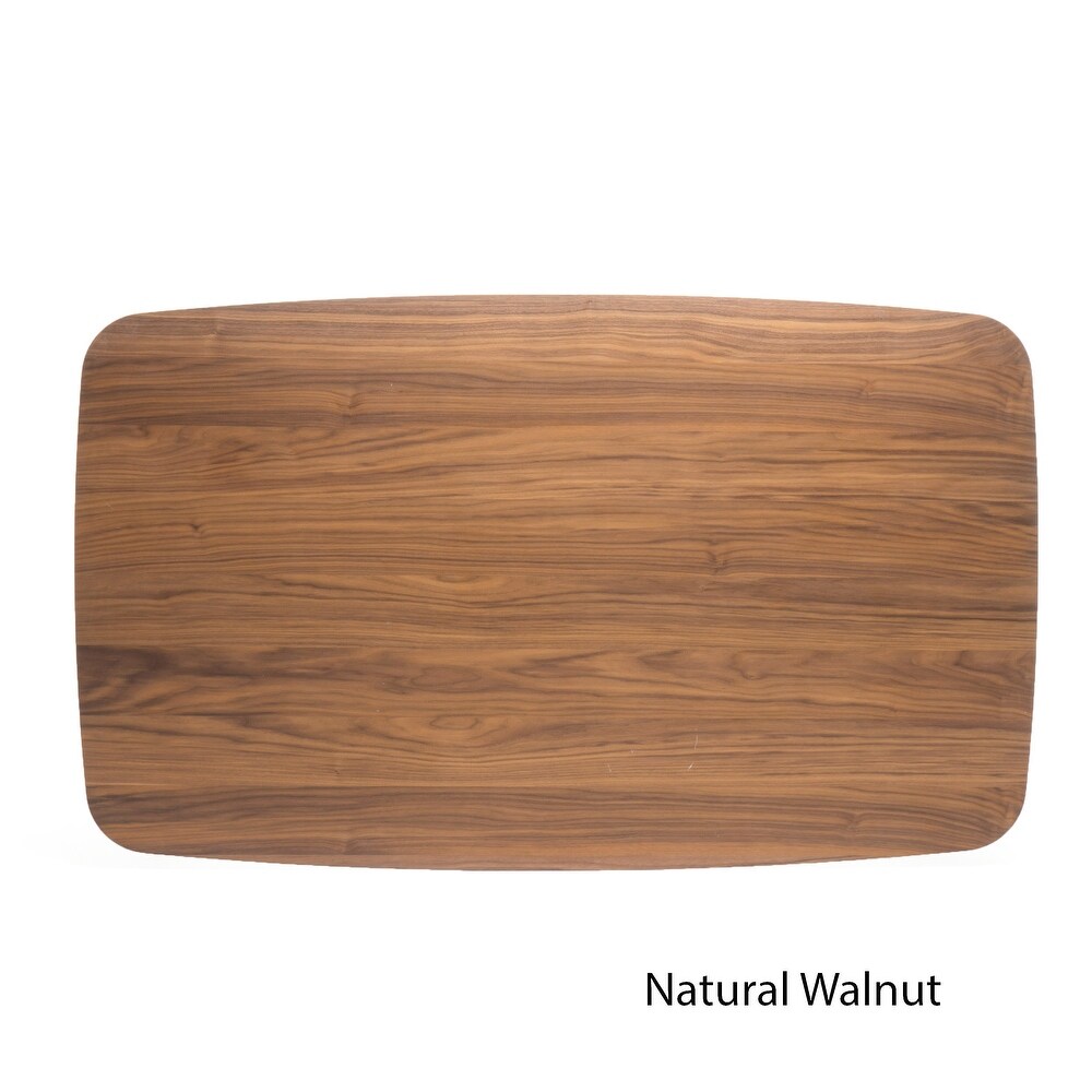 Nyala Natural Walnut Finish Wood Dining Table by Christopher Knight Home   N/A