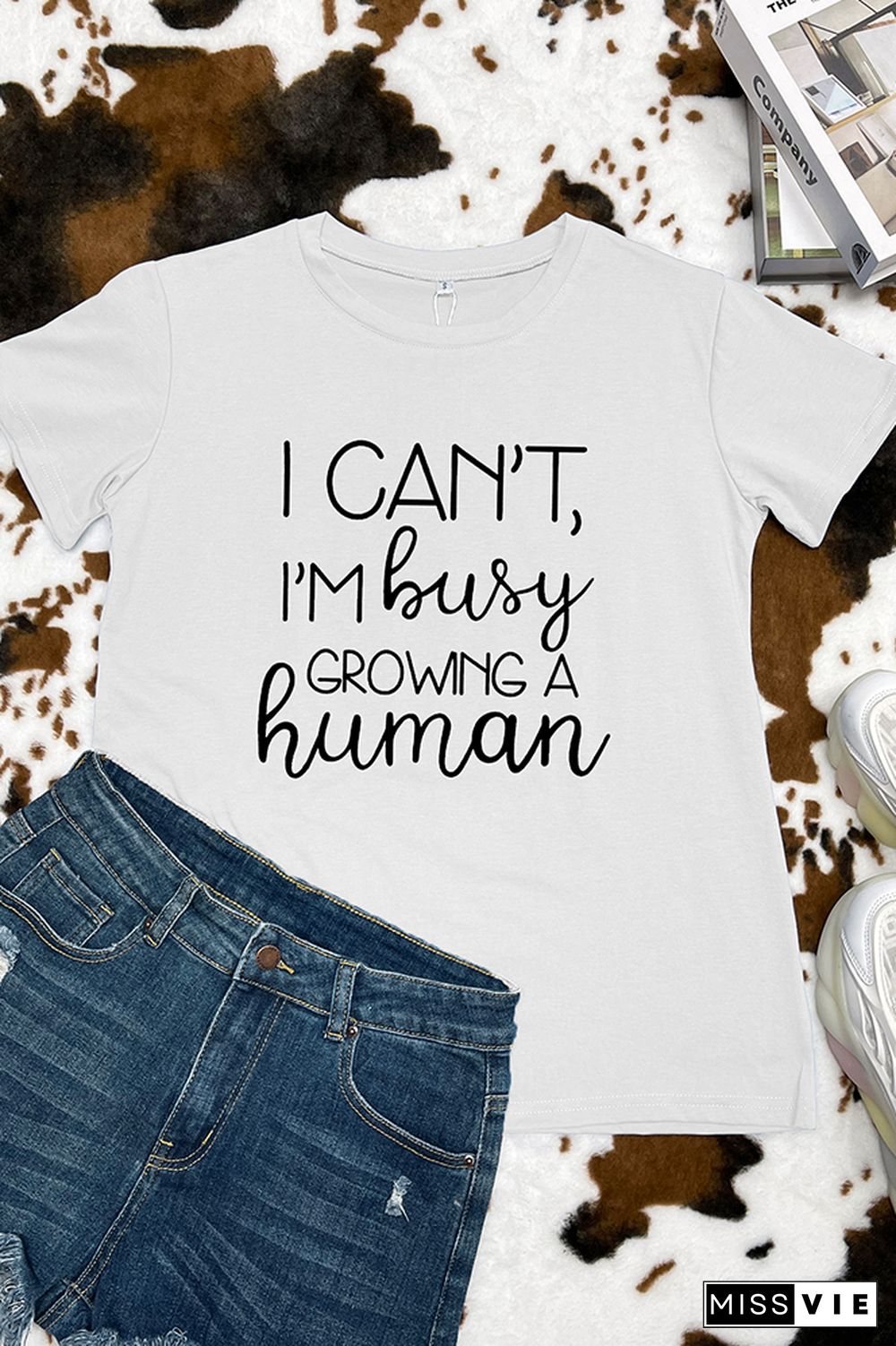 I Can't Busy Growing A Human Graphic Tee Wholesale