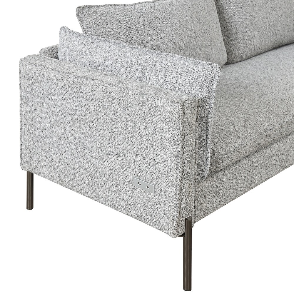 3 Seat Linen Fabric Upholstered Couch Sofa