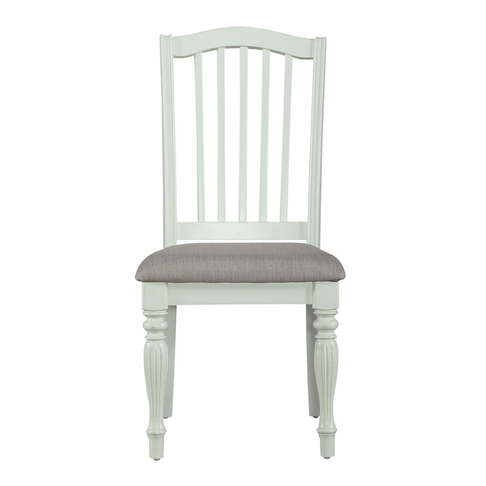 Cumberland Creek Nutmeg   Buttermilk Slat Back Side Chair (Set of 2)