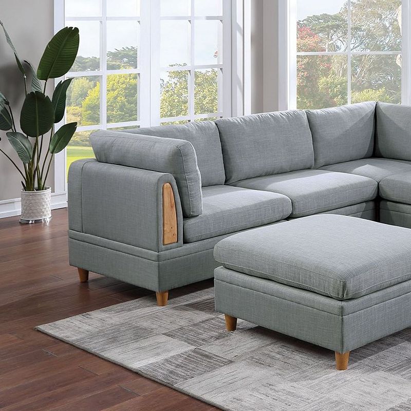 F.c Design Living Room Furniture 8pc Sectional Sofa Set Fabric Couch