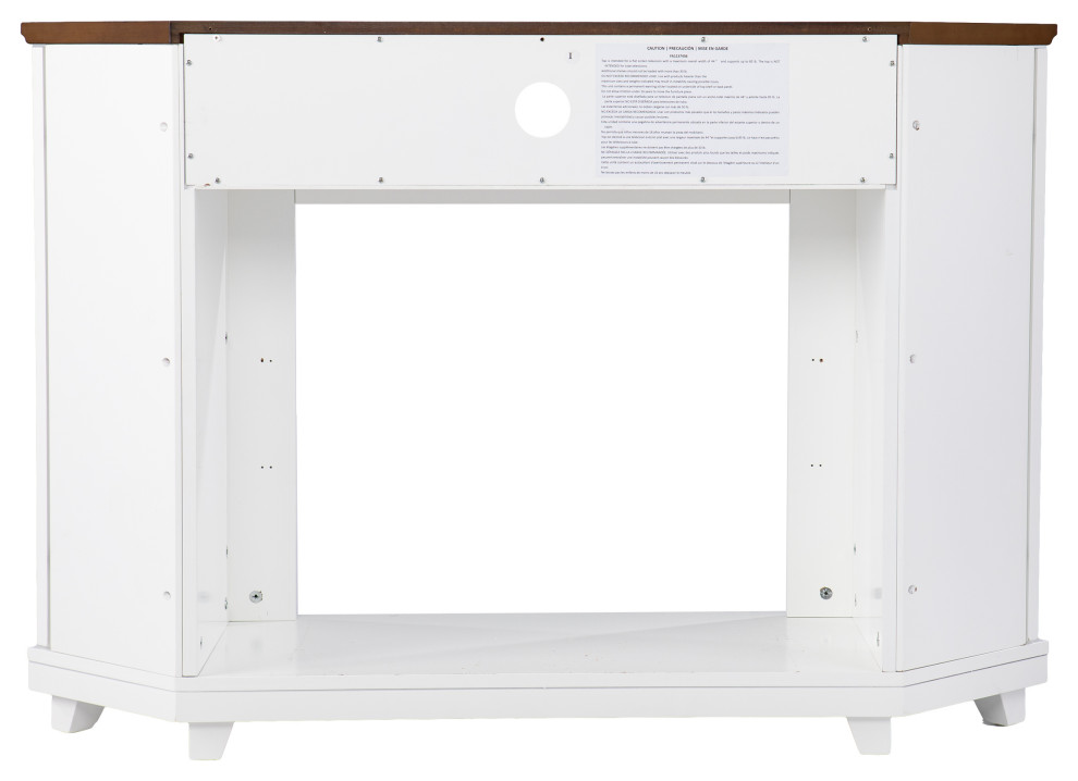 Willesden Base Electric Media Fireplace With Storage   Transitional   Entertainment Centers And Tv Stands   by SEI  Houzz