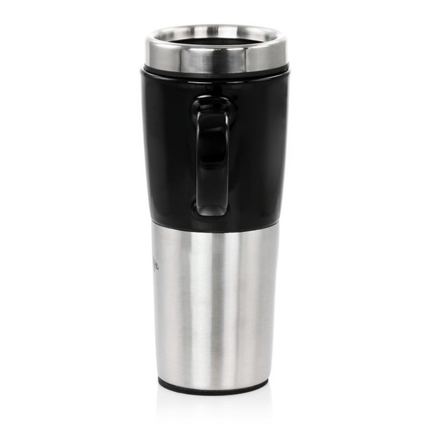 Mr Coffee 16oz Stainless Steel And Stoneware Travel Mug