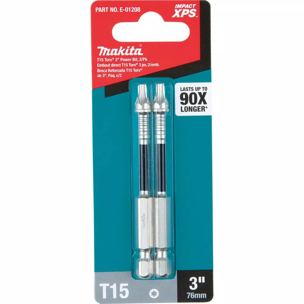 Makita IMPACT XPS T15 Torx 3 in. Power Bit (2-Pack) and#8211; XDC Depot