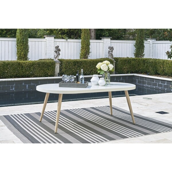 Signature Design by Ashley Seton Creek White Outdoor Dining Table