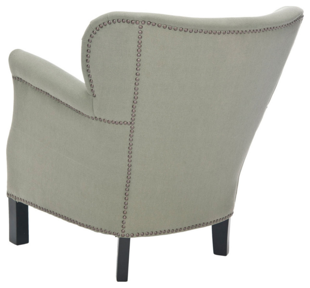 Ann Arm Chair With Bass Nail Heads Sea Mist   Transitional   Armchairs And Accent Chairs   by Rustic Home Furniture Deco  Houzz