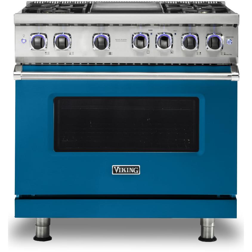 Viking 36-inch Freestanding Dual-Fuel Range with Elevation Burners CVDR7362-4GABLP