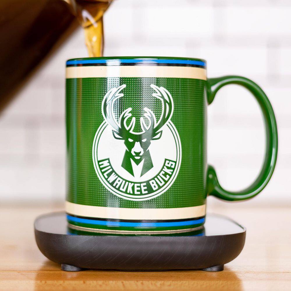 Uncanny Brands NBA MW Bucks Single-Cup Green Coffee Mug with Warmer for Your Drip Coffee Maker MW1-NBA-BUK-LG1