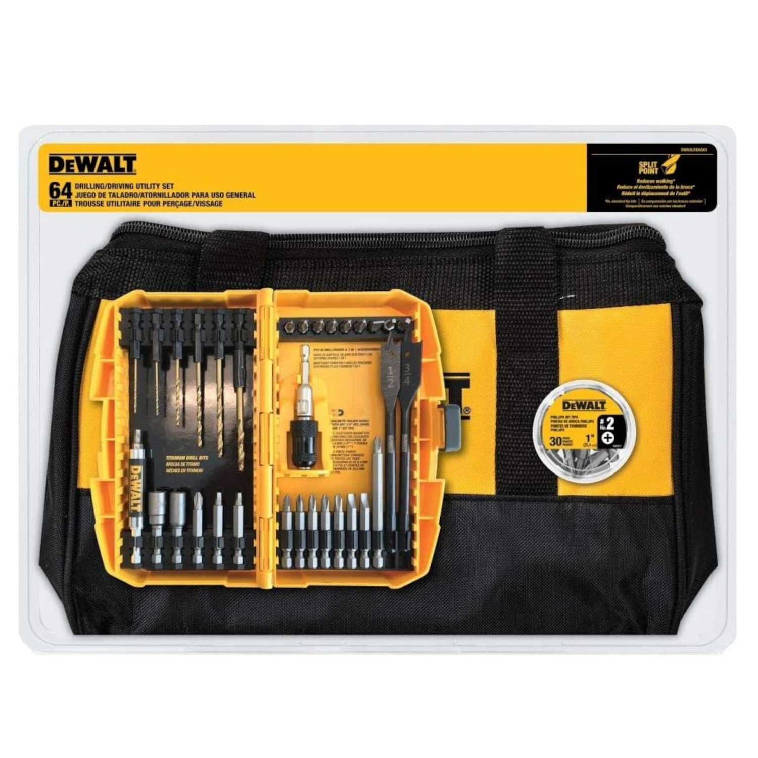 DW Drilling and Driving Utility Set Black Oxide 64 pc