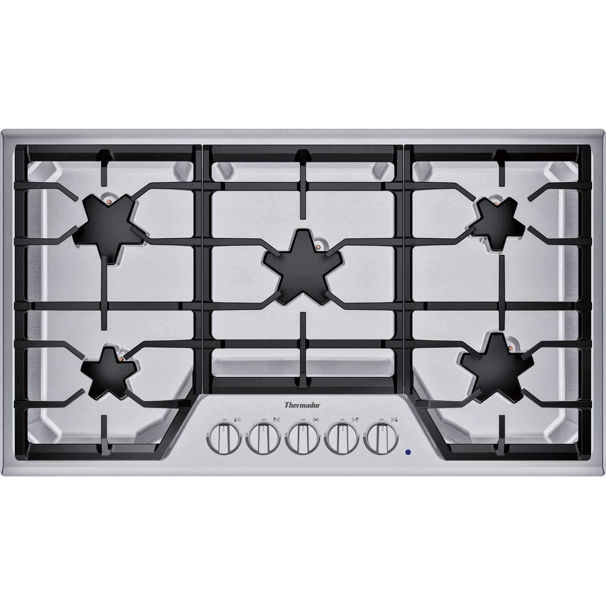 Thermador 36-inch Built-in Gas Cooktop with Patented Star® Burners SGS365TS