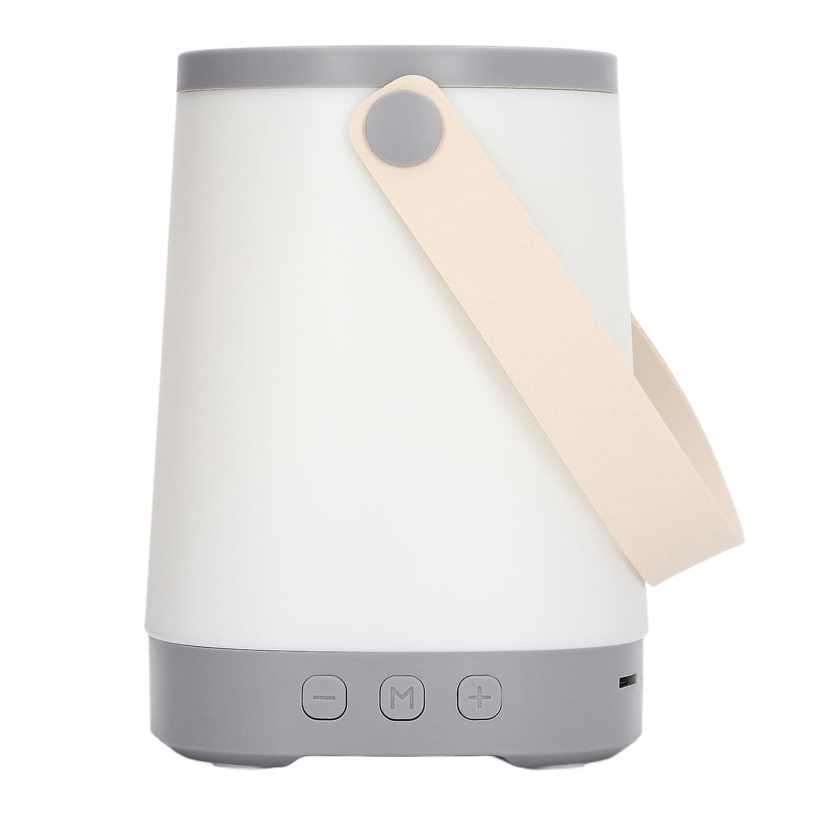 Nursery Night Light USB Rechargeable 1800mah Bottom Silicone Pad Handheld Design PU Leather ABS Camping Night Light Grey