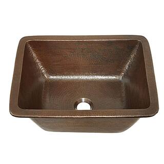 SINKOLOGY Hawking 18 Gauge 17 in. Copper Dual Flex Bath Sink in Aged Copper SB205-17AG