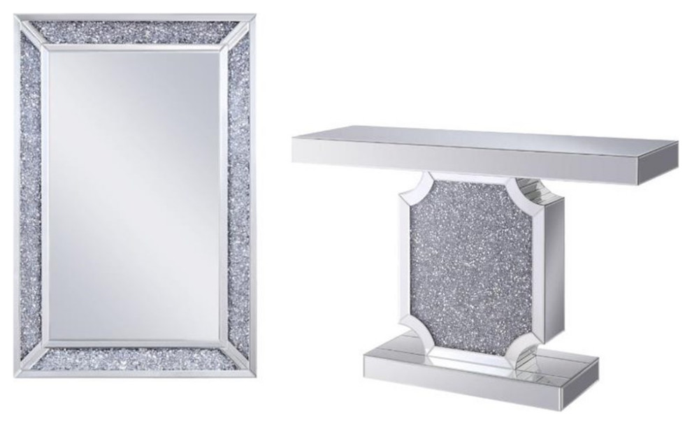 Home Square 2 Piece Set with Console Table and Contemporary Wall Decor   Contemporary   Console Tables   by Homesquare  Houzz