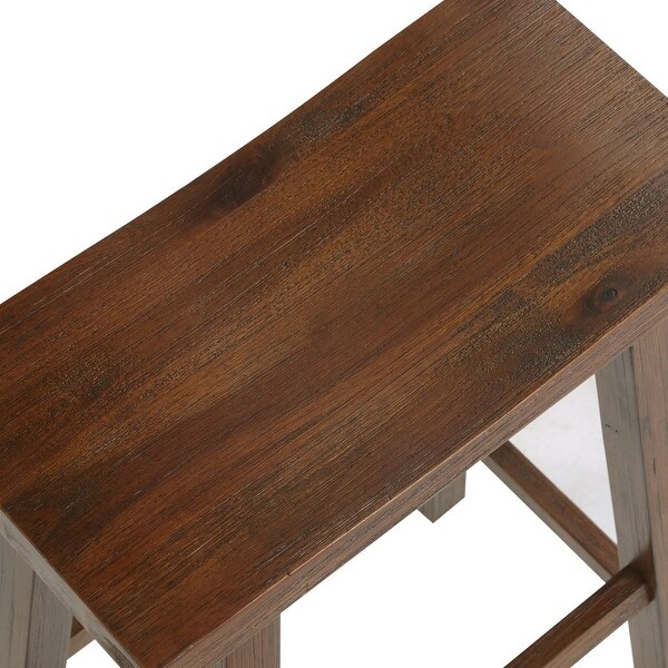 29 in. Backless Wood Sonoma Bar Stool - Chestnut Wire-Brush Finish