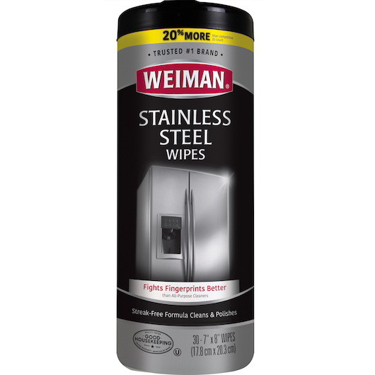 Weiman Products Stainless Steel Wipes  30 Count  4...